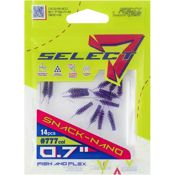 Силікон Select Snack Nano 0.7" #777 (14шт/уп), Довжина силікону: 0.7" (1.78 см), Колір силікону: 777, фото , изображение 2